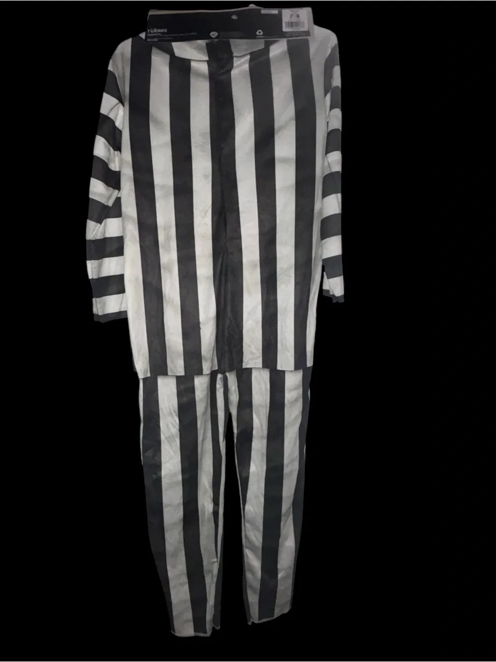 Rubie's Beetlejuice Striped Black & White Kids Halloween Costume Cosplay M (7/8) - Picture 5 of 8